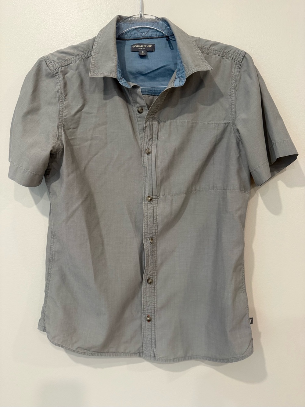 Toad & Co Slate Gray Travel Hiking Button Down Shirt Small